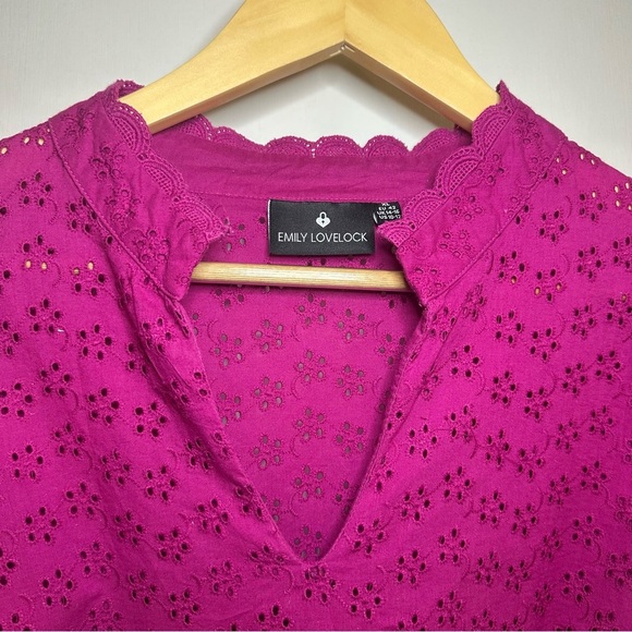 Emily Lovelock Hailey Blouse. Size: XL. Orchid Broderie. - Picture 5 of 8